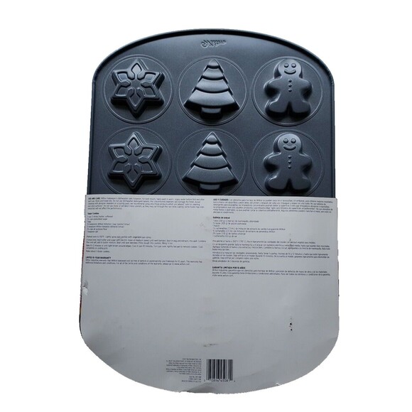 Wilton Cookie Shapes Pan Christmas Tree Gingerbread Man Snowflake‎ 12 Cavities - Picture 2 of 2